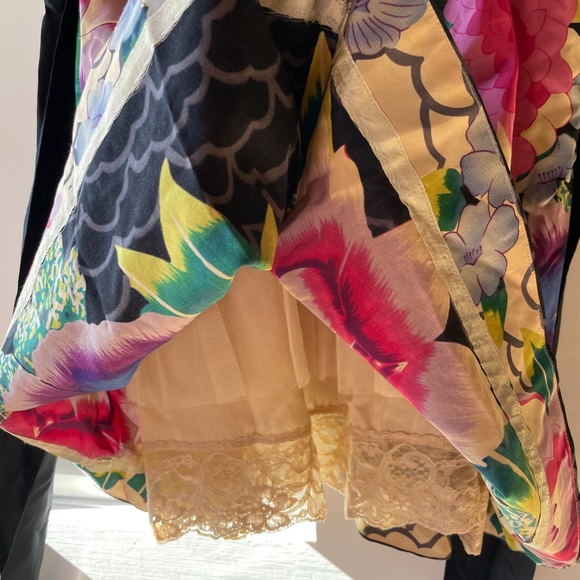 Anthropologie / Moulinette Soeurs Painted Lotus Dress in Silk Blend - Picture 3 of 9